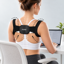 Load image into Gallery viewer, PPF adjustable support wearable shown over everyday clothing
